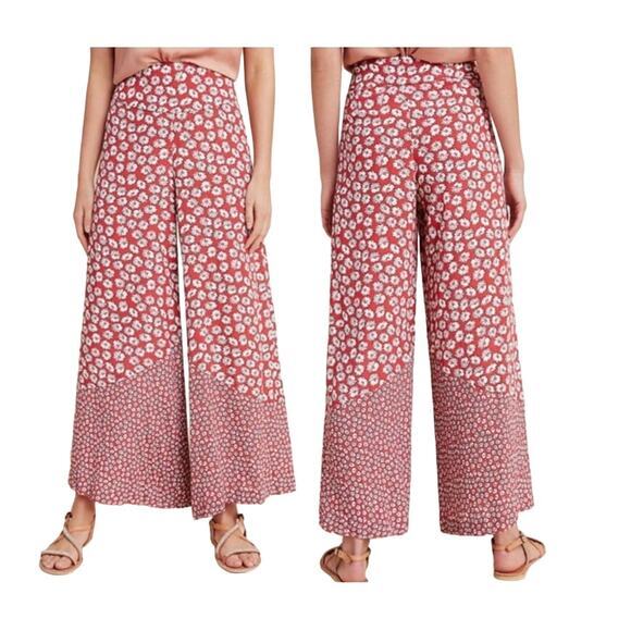 Anthropologie Annalee Wide-leg floral Pants size 4 - Picture 1 of 8